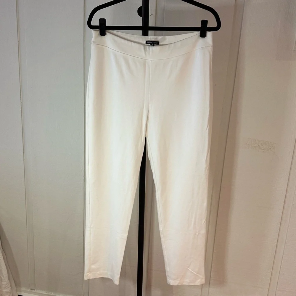 Eileen Fisher Pants Women's Medium Straight Leg Stretch Pull-on Slim